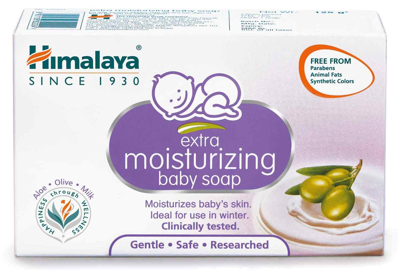 himalaya extra moisturizing baby soap 75gm himalaya extra moisturizing baby soap